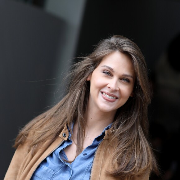 Ophélie Meunier (enceinte) - Célébrités dans le village des internationaux de France de tennis de Roland Garros à Paris, France, le 8 juin 2019. ©Jacovides-Moreau / Bestimage