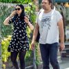 Exclusif - Krysten Ritter, enceinte, se balade avec son mari Adam Granduciel dans le quartier de North Hollywood à Los Angeles, le 3 juin 2019.