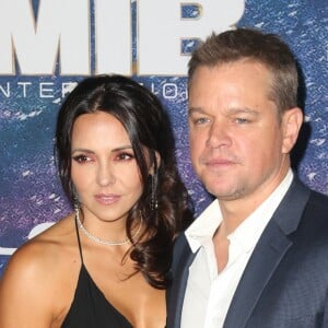 Matt Damon, Luciana Barroso à la première du film Men In Black international à New York le 11 juin 2019.