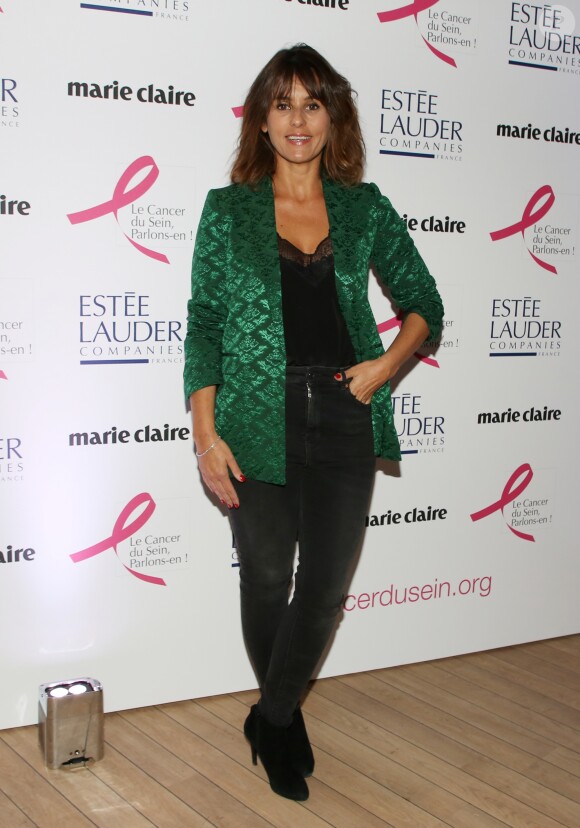 Faustine Bollaert lors de la soirée de lancement de la 25ème édition "Octobre rose" sur la péniche Pavillon Seine à Paris, France, le 1er octobre 2018. L'association Le Cancer du Sein, Parlons-en! lance la 25 édition d'Octobre Rose en France. © Denis Guignebourg/Bestimage