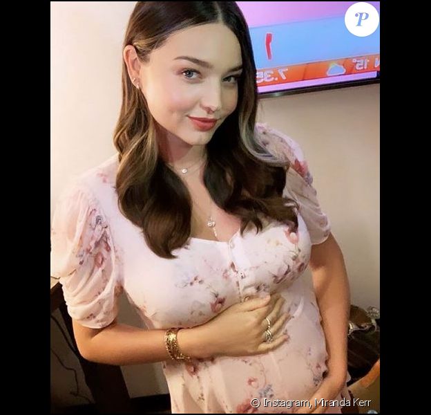 Miranda Kerr, enceinte de son troisième enfant. Juin 2019.