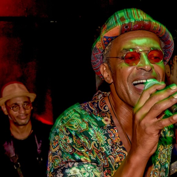 Exclusif - Joël Netry et Yannick Noah lors de la soirée d'ouverture du St-Barth Family Festival 2019 au restaurant "Le Ti' St Barth" sur l'île de Saint-Barthélemy, Antilles française, France, le 8 août 2019. © Xavier Merchet-Thau/PhotoStBarth/Bestimage