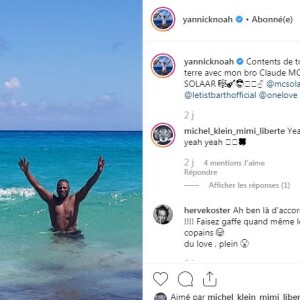 Yannick Noah se baigne avec MC Solaar à Saint-Barthélemy le 12 août 2019.