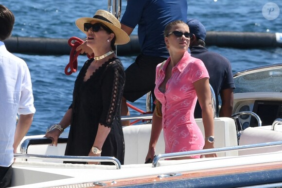 Kris Jenner et Sofia Richie ont déjeuné à l'Hôtel du Cap-Eden-Roc à Antibes. Le 14 août 2019.