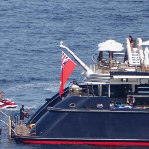 Exclusif - Le clan Jenner en vacances sur le yacht Tranquility à Portofino en Italie, le 13 août 2019.