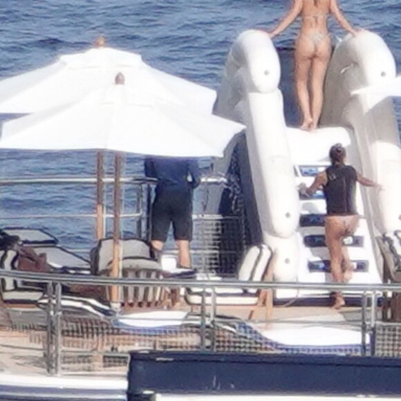 Exclusif - Le clan Jenner en vacances sur le yacht Tranquility à Portofino en Italie, le 13 août 2019.