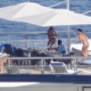 Exclusif - Le clan Jenner en vacances sur le yacht Tranquility à Portofino en Italie, le 13 août 2019.