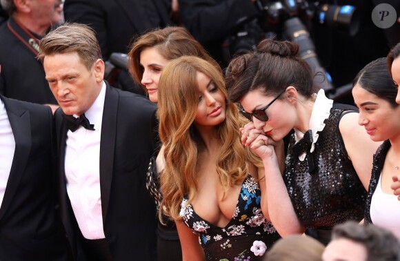 Benoit Magimel, Clotilde Courau (Robe Elie Saab), Zahia Dehar, Rebecca Zlotowski, Mina Farid - Montée des marches du film "A Hidden Life" lors du 72ème Festival International du Film de Cannes. Le 19 mai 2019 © Jacovides-Moreau / Bestimage