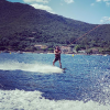 Julian Bugier fait du wakeboard en Corse, le 15 août 2019