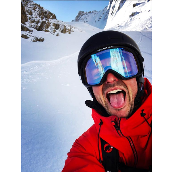 Julian Bugier au ski, le 8 mars 2019