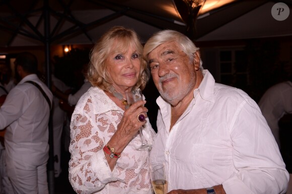 Exclusif - Mario Adorf et sa femme Monique lors de l'anniversaire de Massimo Gargia (79 ans) à l'hôtel de Paris Saint-Tropez, Côte d'Azur, France, le 20 août 2019. © Rachid Bellak/Bestimage