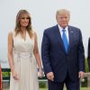 Le président des Etats-Unis Donald Trump et sa femme la Première Dame Melania Trump lors de l'accueil informel au sommet du G7 à Biarritz, France, le 24 août 2019. © Thibaud Moritz/Pool/Bestimage