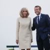 Le président français Emmanuel Macron et sa femme la Première Dame Brigitte Macron lors de l'accueil informel au sommet du G7 à Biarritz, France, le 24 août 2019. © Thibaud Moritz/Pool/Bestimage