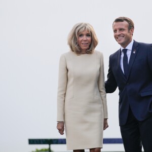 Le président français Emmanuel Macron et sa femme la Première Dame Brigitte Macron lors de l'accueil informel au sommet du G7 à Biarritz, France, le 24 août 2019. © Thibaud Moritz/Pool/Bestimage