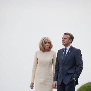 Le président français Emmanuel Macron et sa femme la Première Dame Brigitte Macron lors de l'accueil informel au sommet du G7 à Biarritz, France, le 24 août 2019. © Thibaud Moritz/Pool/Bestimage