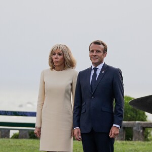 Le président français Emmanuel Macron et sa femme la Première Dame Brigitte Macron lors de l'accueil informel au sommet du G7 à Biarritz, France, le 24 août 2019. © Thibaud Moritz/Pool/Bestimage