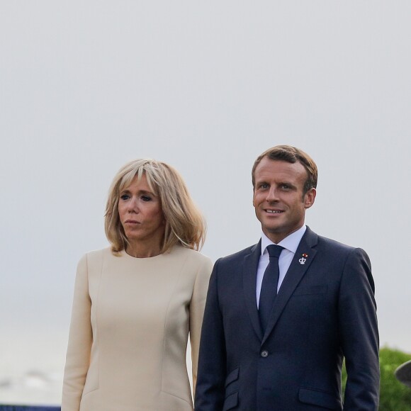 Le président français Emmanuel Macron et sa femme la Première Dame Brigitte Macron lors de l'accueil informel au sommet du G7 à Biarritz, France, le 24 août 2019. © Thibaud Moritz/Pool/Bestimage