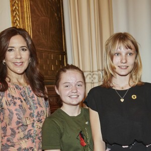 La princesse Mary de Danemark lors de l'opération "World Hour 2019" à la mairie de Copenhague le 26 août 2019.