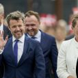 Le prince Frederik de Danemark inaugurait un parc d'éoliennes offshore à Hvide Sande le 22 août 2019.