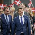 Le prince Frederik de Danemark inaugurait un parc d'éoliennes offshore à Hvide Sande le 22 août 2019.