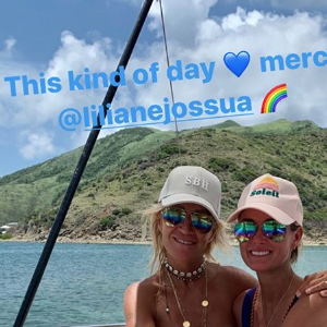 Laeticia Hallyday profite de Saint-Barthélémy avec ses amies- Instagram- 29 août 2019.