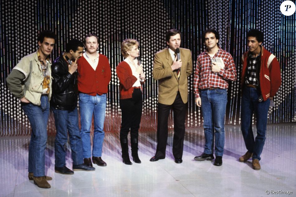 Bernard Golay et Sophie Darel animant en avril 1984 l'émission Cadence 3, avec pour invités les