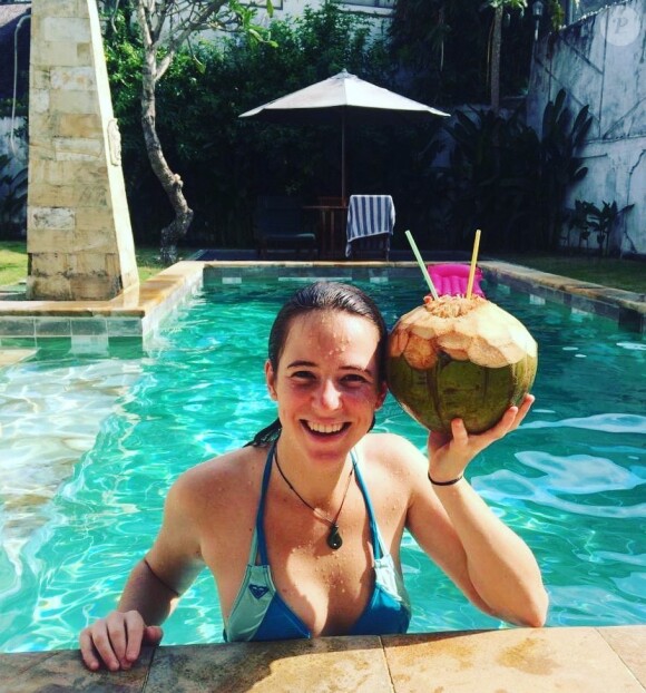 Clo de "Koh-Lanta" à la piscine, photo Instagram, 29 juin 2019