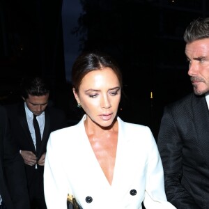 David Beckham et Victoria Beckham, accompagnés de leur fils Brooklyn Beckham ont participé à la soirée "GQ Men of the Year" Awards à Londres le 3 septembre 2019.