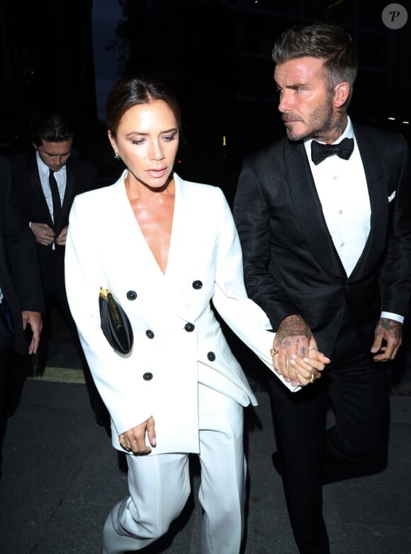 David Beckham et Victoria Beckham, accompagnés de leur fils Brooklyn Beckham ont participé à la soirée "GQ Men of the Year" Awards à Londres le 3 septembre 2019.