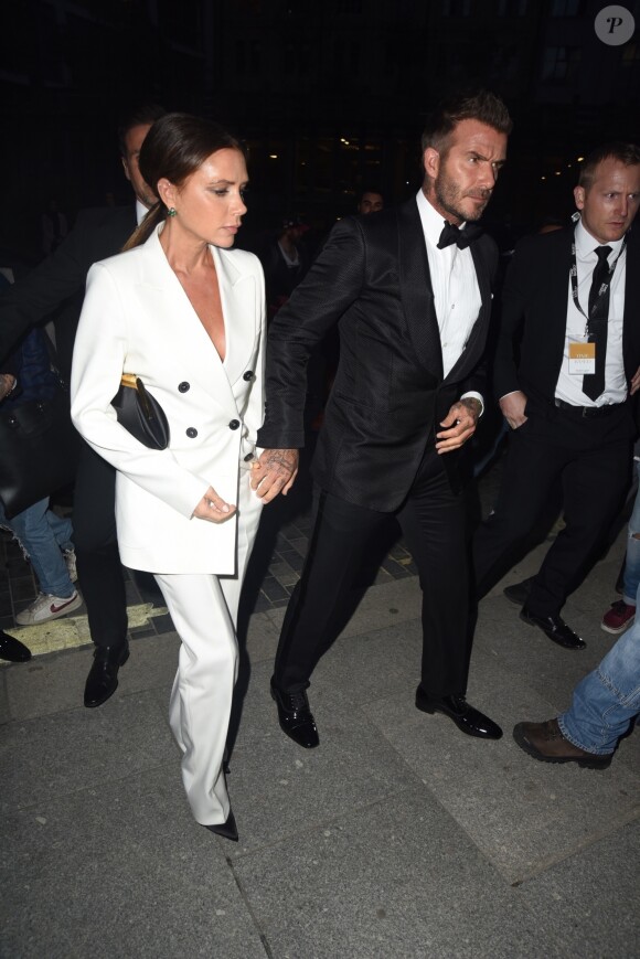 David Beckham et Victoria Beckham, accompagnés de leur fils Brooklyn Beckham ont participé à la soirée "GQ Men of the Year" Awards à Londres le 3 septembre 2019.