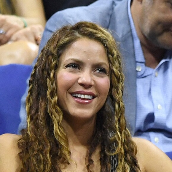 Shakira et Gerard Piqué dans les tribunes de l'US Open, à New York, le 4 septembre 2019, lors du match opposant Rafael Nadal à Diego Schwartzman. L'Espagnol s'est imposé en trois sets.