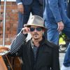 Johnny Depp quitte le 76ème Festival International du Film de Venise (Mostra), le 7 septembre 2019.