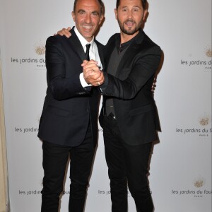 Nikos Aliagas et Christophe Beaugrand lors de la soirée d'inauguration de l'hôtel Les Jardins du Faubourg à Paris le 9 septembre 2019, nouvel établissement cinq étoiles au coeur du Triangle d'Or. © Veeren/Bestimage