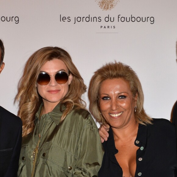 Melody Gardot et Jennifer Boccara, directrice générale de l'hôtel Les Jardins du Faubourg, entourées de Nikos Aliagas et Christophe Beaugrand lors de la soirée d'inauguration de l'hôtel Les Jardins du Faubourg à Paris le 9 septembre 2019, nouvel établissement cinq étoiles au coeur du Triangle d'Or. © Veeren/Bestimage