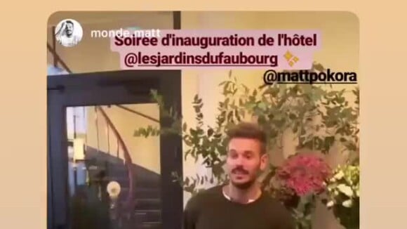 M. Pokora était présent lors de la soirée d'inauguration de l'hôtel Les Jardins du Faubourg à Paris le 9 septembre 2019, nouvel établissement cinq étoiles au coeur du Triangle d'Or. Story Instagram de l'hôtel Les Jardins du Faubourg.