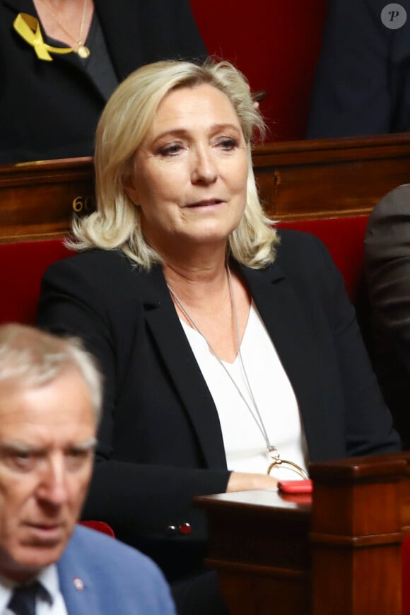 Marine Le Pen - Présidente Rassemblement National - Questions d'actualité au gouvernement à l'Assemblée nationale à Paris le 10 Septembre 2019 © Gwendoline Le Goff / Panoramic / Bestimage