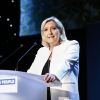 Marine Le Pen - Le Rassemblement National fête leur victoire aux élections européennes en France, dans la salle de réception "La Palmeraie à Paris, France, le 26 mai 2019. © Gwendoline Le Goff/Panoramic/Bestimage