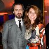 Edouard Rigaud et Caterina Murino - Inauguration du "Chalet les Neiges 1850" sur la terrasse de l'Hôtel Barrière Le Fouquet's à Paris le 27 novembre 2017. Lors de la soirée une partie de Boboules a été organisée. © Coadic Guirec/Bestimage