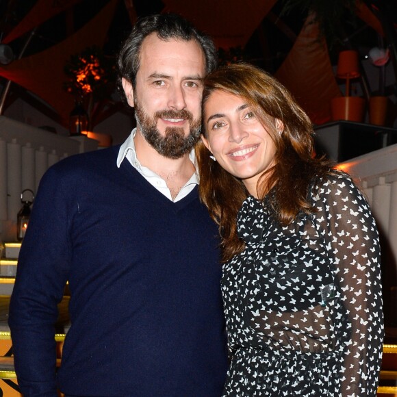 Edouard Rigaud et sa compagne Caterina Murino lors de la soirée d'inauguration de la "Suite Michèle Morgan" de l'Hôtel Barrière Le Majestic Cannes, le 7 octobre 2017. © Guirec Coadic/Bestimage