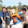 Les membres du groupe "Forever in Your Mind" (de gauche à droite: Liam Attridge, Ricky Garcia et Emery Kelly) au Walt Disney World Resort. Lake Buena Vista, Floride, le 15 mai 2016.
