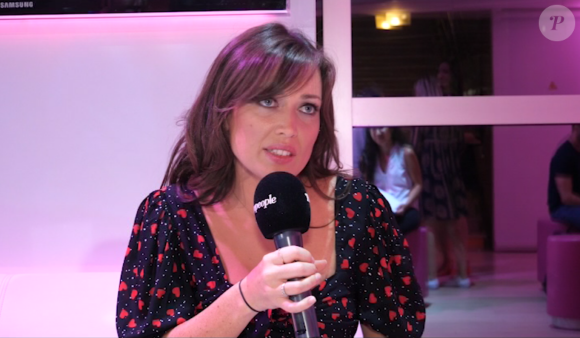 Elsa Esnoult en interview pour "Purepeople" lors de la conférence de presse de "Danse avec les stars 10", le 4 septembre 2019, sur TF1