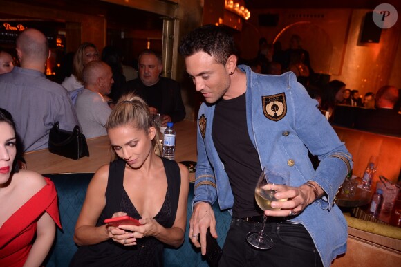 Exclusif - Maxime Dereymez et sa partenaire Clara Morgane dans Danse Avec Les Stars 2019 (DALS) lors de la soirée d'inauguration du club Manko à Paris, France, le 12 septembre 2019. © Rachid Bellak/Bestimage