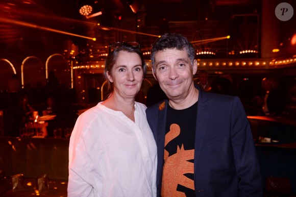 Exclusif - Thierry Moreau et sa femme lors de la soirée d'inauguration du club Manko à Paris, France, le 12 septembre 2019. © Rachid Bellak/Bestimage