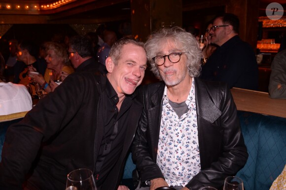 Exclusif - Le chanteur Garou et Louis Bertignac lors de la soirée d'inauguration du club Manko à Paris, France, le 12 septembre 2019. © Rachid Bellak/Bestimage