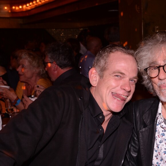 Exclusif - Le chanteur Garou et Louis Bertignac lors de la soirée d'inauguration du club Manko à Paris, France, le 12 septembre 2019. © Rachid Bellak/Bestimage