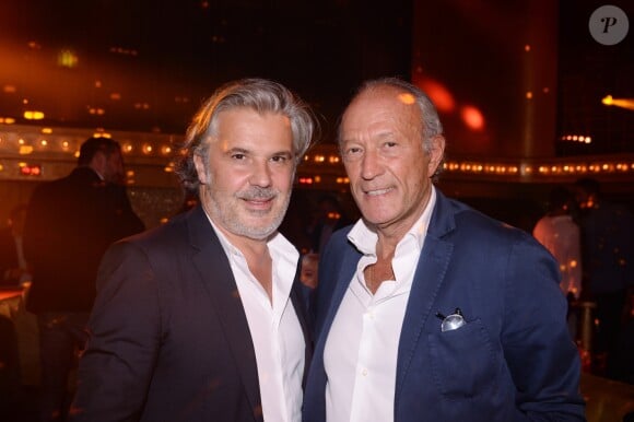 Exclusif - Vincent Labrune et Thierry Gaubert lors de la soirée d'inauguration du club Manko à Paris, France, le 12 septembre 2019. © Rachid Bellak/Bestimage