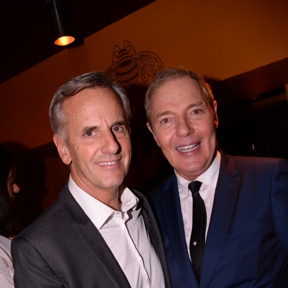 Exclusif - Bernard de la Villardière et Tony Gomez lors de la soirée d'inauguration du club Manko à Paris, France, le 12 septembre 2019. © Rachid Bellak/Bestimage