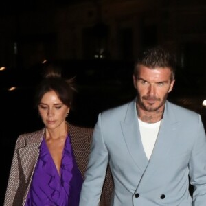 David Beckham, Victoria Beckham - Les célébrités assistent au dîner Beckham organisé au "Harry's Bar" lors de la Fashion week à Londres, le 15 septembre 2019.