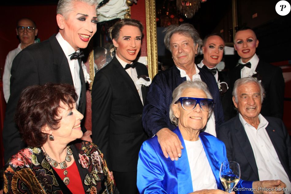 Anny Duperey Herve Vilard Michou Jean Paul Belmondo Michou Fete Son eme Anniversaire Dans Son Cabaret Avec Ses Amis A Paris Le 18 Juin 19 C Philippe B Purepeople