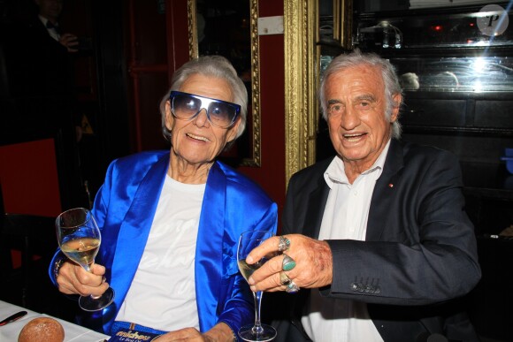 Michou, Jean-Paul Belmondo - Michou fête son 88ème anniversaire dans son cabaret avec ses amis à Paris le 18 juin 2019. © Philippe Baldini/Bestimage